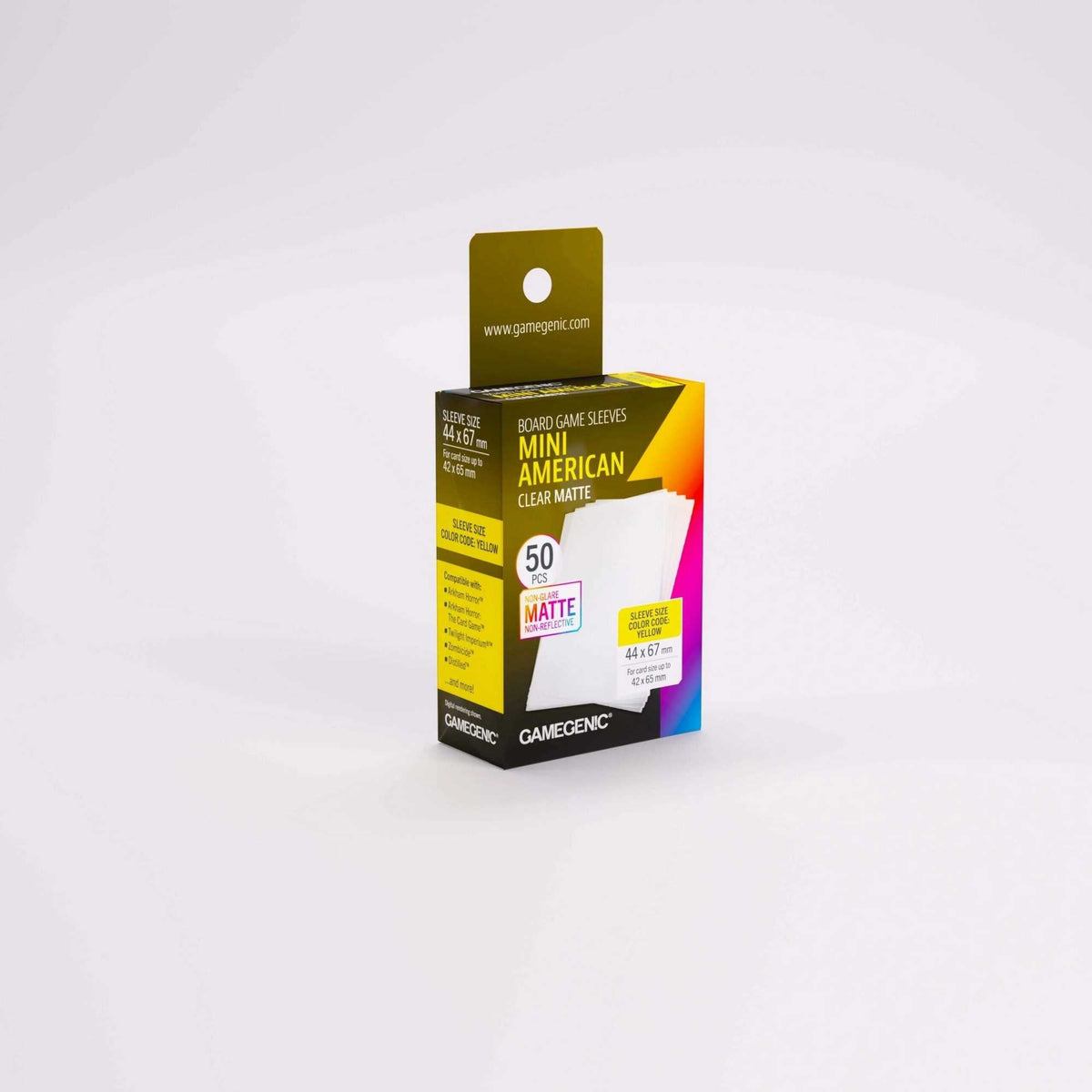Gamegenic Board Game Sleeves Mini American Clear Matte (50 ct.)