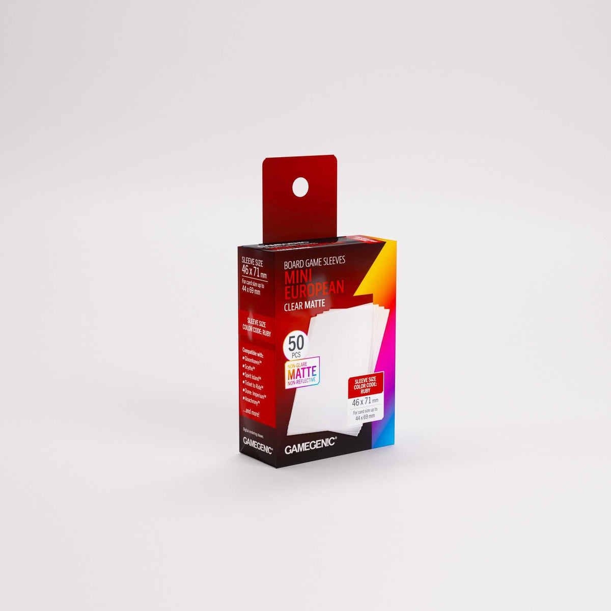 Gamegenic Board Game Sleeves Mini European Clear Matte (50)