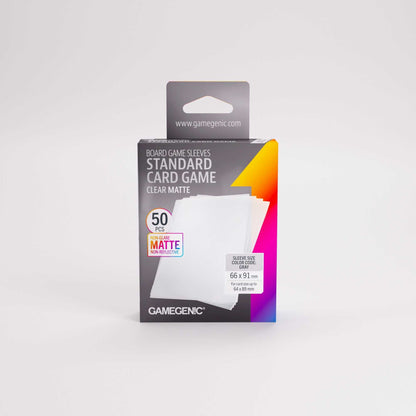 Gamegenic Board Game Sleeves Standard Card Game Clear Matte (50)