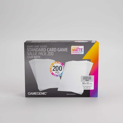 Gamegenic Matte Sleeves Standard Card Game-Size Value Pack (200)