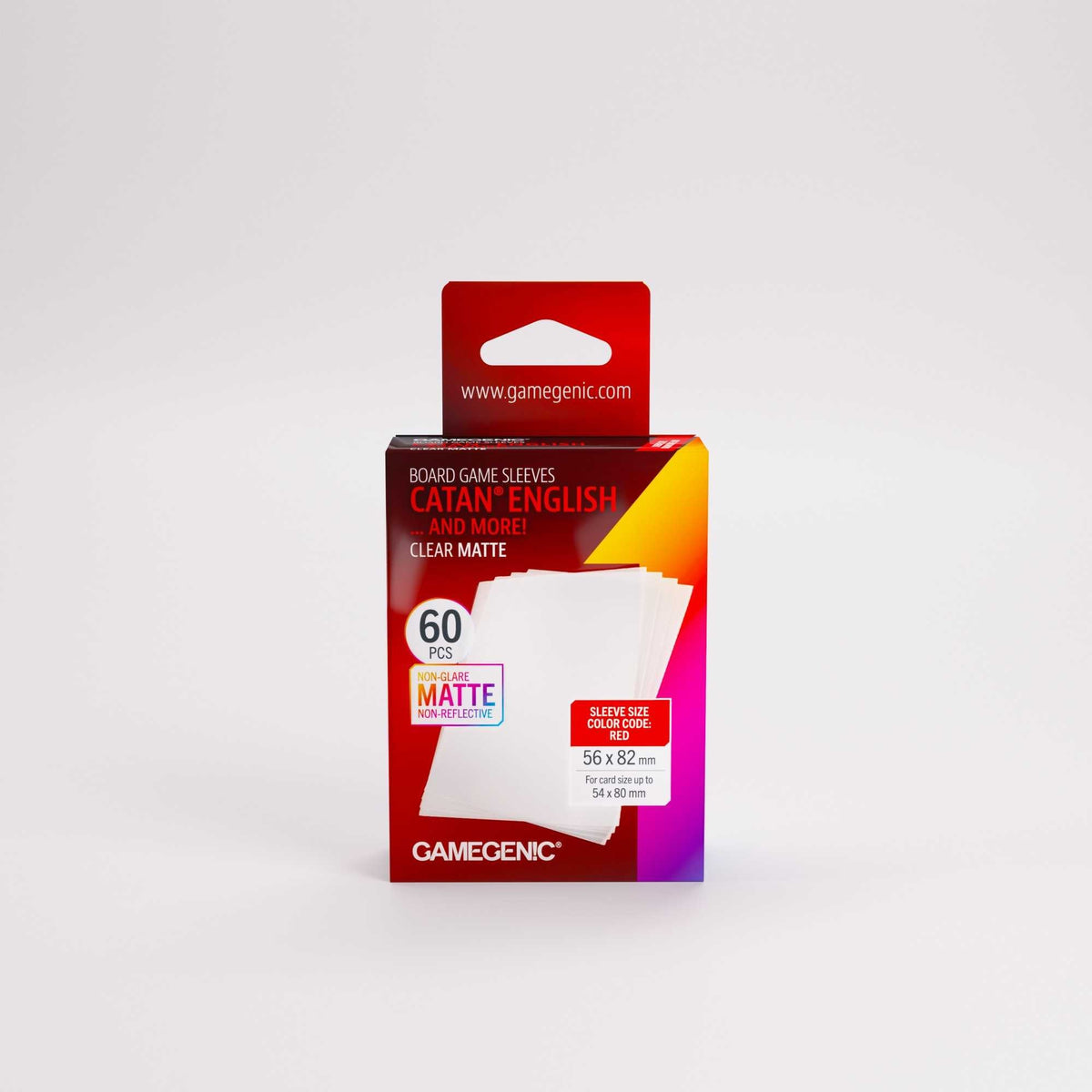 Gamegenic CATAN English Clear Matte Board Game Sleeves (60)