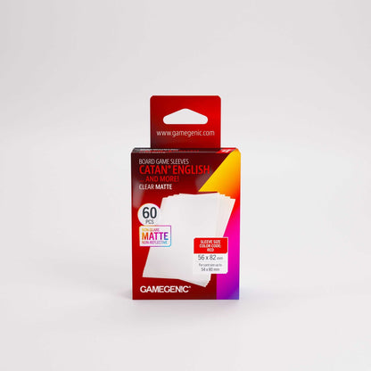 Gamegenic CATAN English Clear Matte Board Game Sleeves (60)