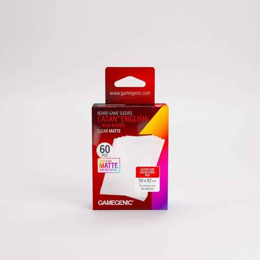 Gamegenic CATAN English Clear Matte Board Game Sleeves (60)