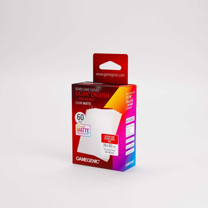 Gamegenic CATAN English Clear Matte Board Game Sleeves (60)