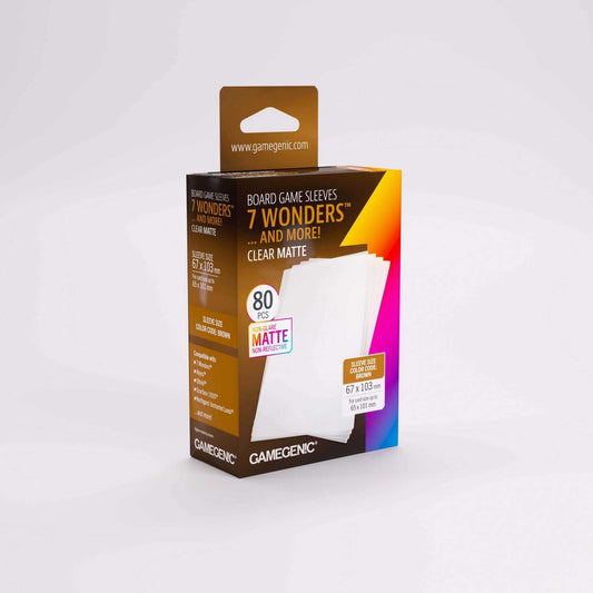 Gamegenic Board Game Sleeves 7 Wonders Clear Matte (80 ct.)