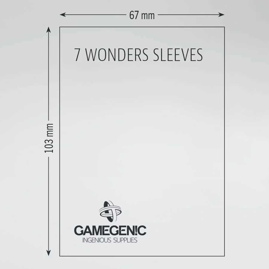 Gamegenic Board Game Sleeves 7 Wonders Clear Matte (80 ct.)