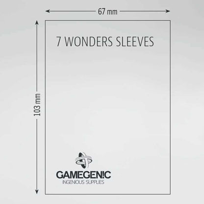 Gamegenic Board Game Sleeves 7 Wonders Clear Matte (80 ct.)