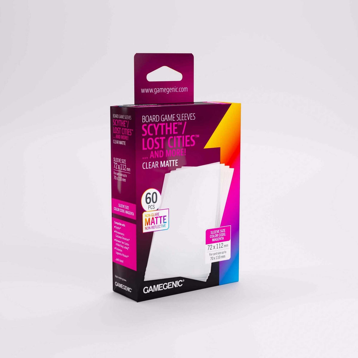 Gamegenic Board Game Sleeves Scythe Clear Matte (60 ct.)