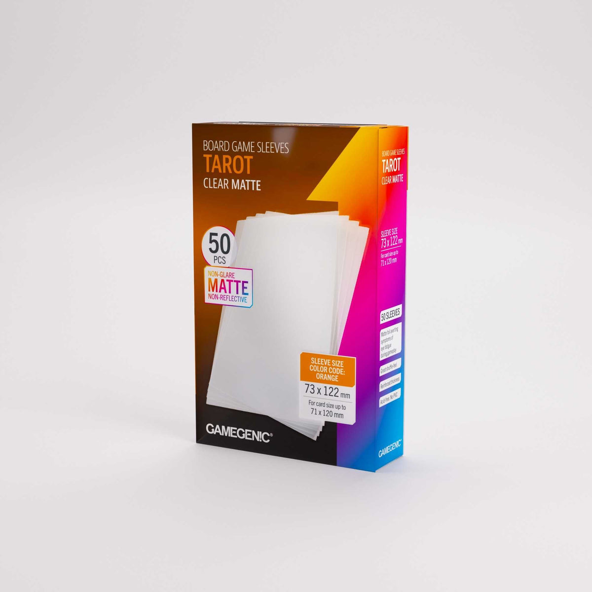 Gamegenic Board Game Sleeves Tarot Clear Matte (50 ct.)