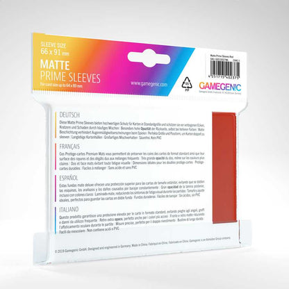 Gamegenic Matte Prime Sleeves Red – 100 Pack
