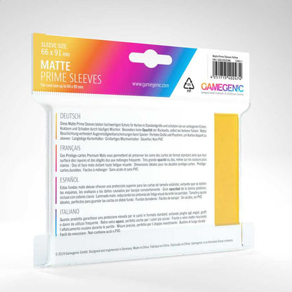 Gamegenic Matte Prime Sleeves Yellow, 100 Pack