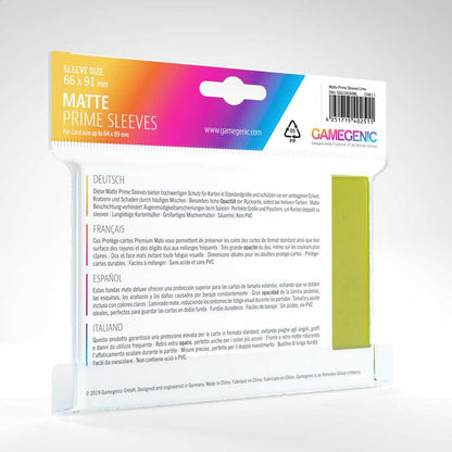 Gamegenic Matte Prime Sleeves Lime (100)