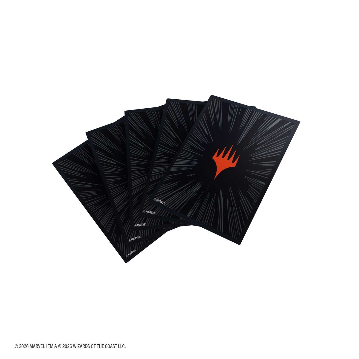 Gamegenic Magic: The Gathering Marvel Super Heroes Premium Double Sleeving Pack 100 – Comic Burst Black