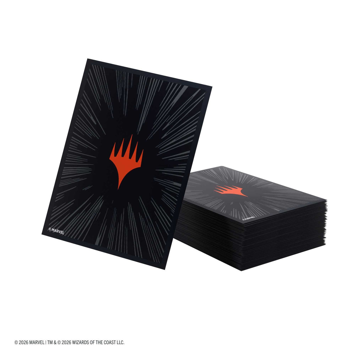 Gamegenic Magic: The Gathering Marvel Super Heroes Premium Double Sleeving Pack 100 – Comic Burst Black