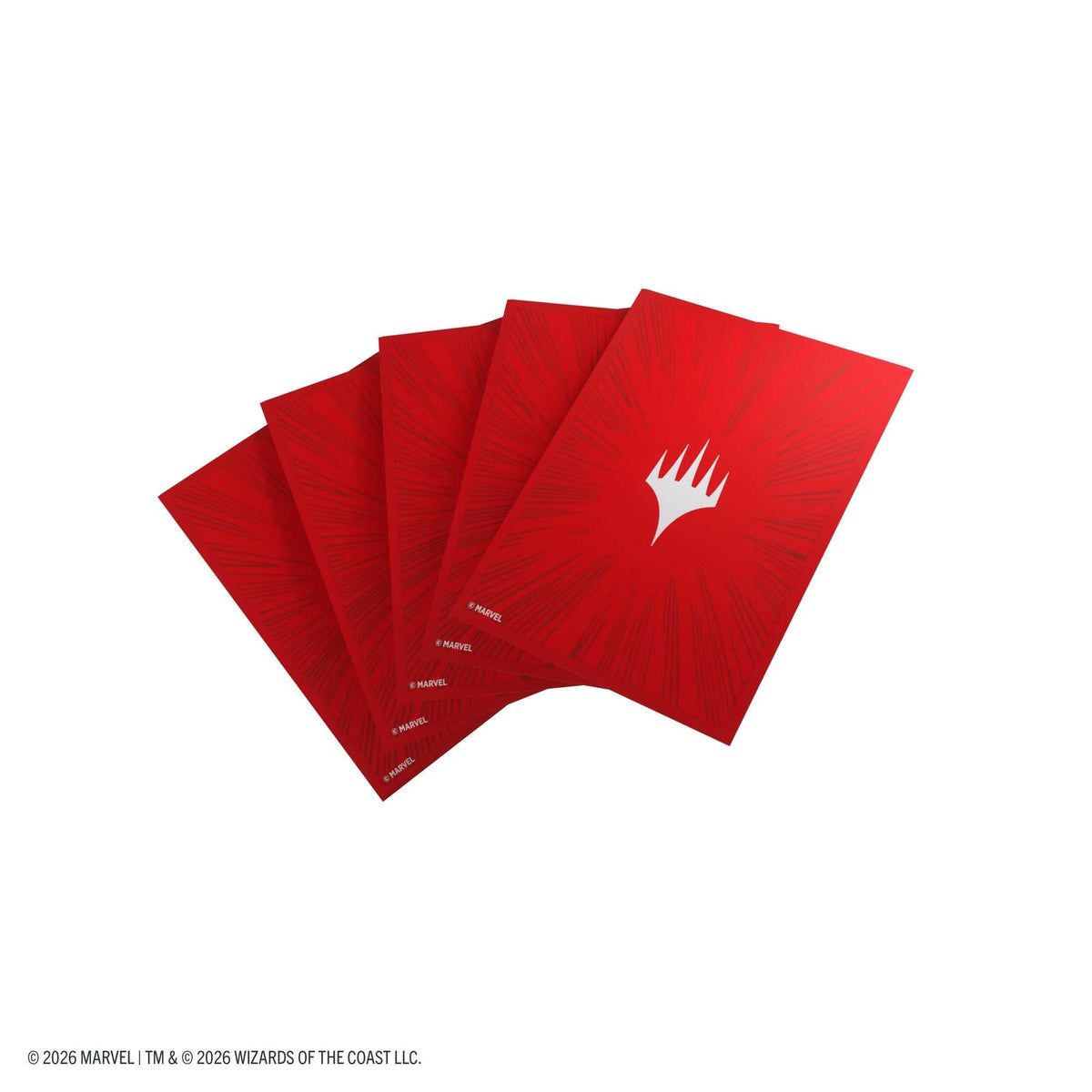 Gamegenic Magic: The Gathering Marvel Super Heroes Premium Double Sleeving Pack 100 – Comic Burst Red