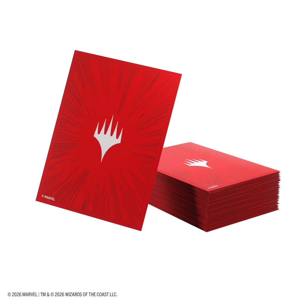 Gamegenic Magic: The Gathering Marvel Super Heroes Premium Double Sleeving Pack 100 – Comic Burst Red