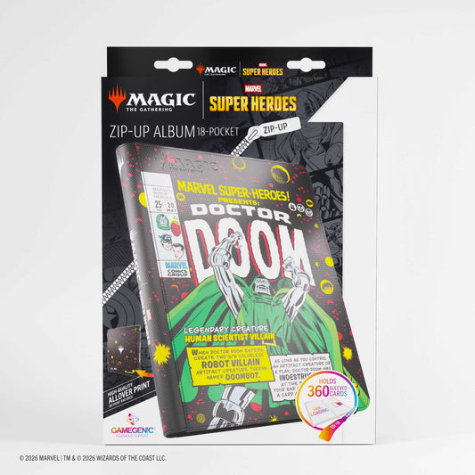 Gamegenic Magic: The Gathering Marvel Super Heroes Zip-Up Album 18-Pocket – Doctor Doom/Spider-Man