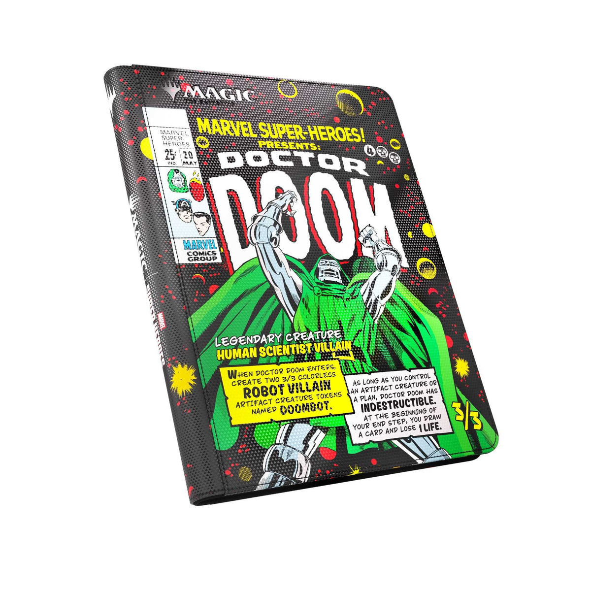 Gamegenic Magic: The Gathering Marvel Super Heroes Zip-Up Album 18-Pocket – Doctor Doom/Spider-Man