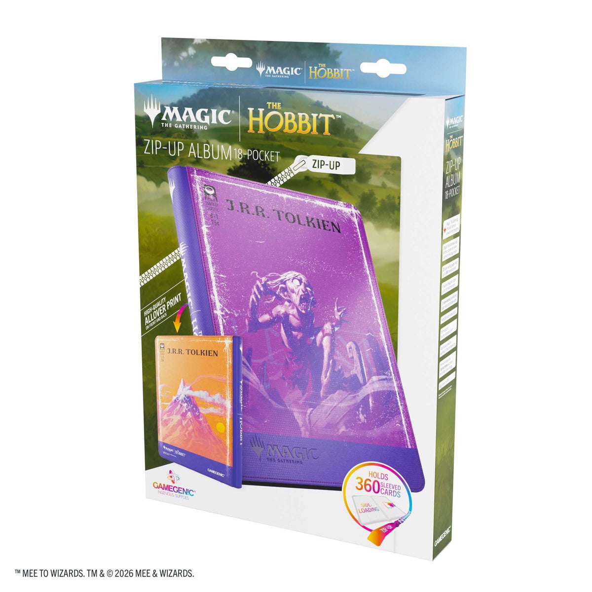 Gamegenic Magic: The Gathering The Hobbit Zip-Up Album 18-Pocket – Gollum, Riddle Master/The Lonely Mountain
