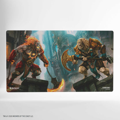 Gamegenic Magic: The Gathering Reality Fracture Shiny Playmat - Ajani, Path of Vengeance/Ajani, Counterattack Leader