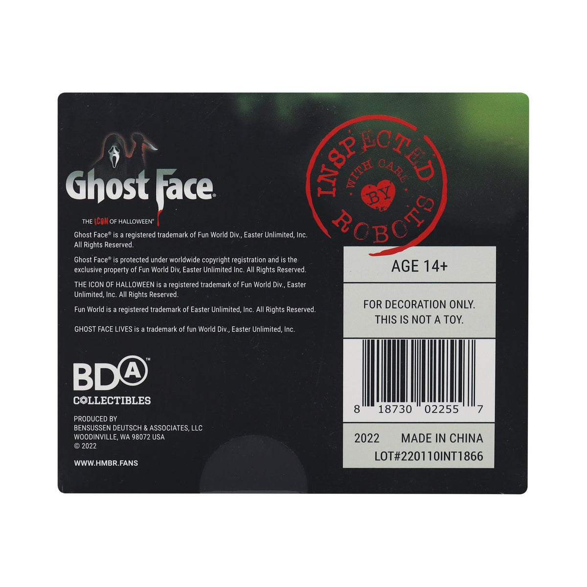 Handmade by Robots Ghost Face Fluorescent Green Vinyl Figure