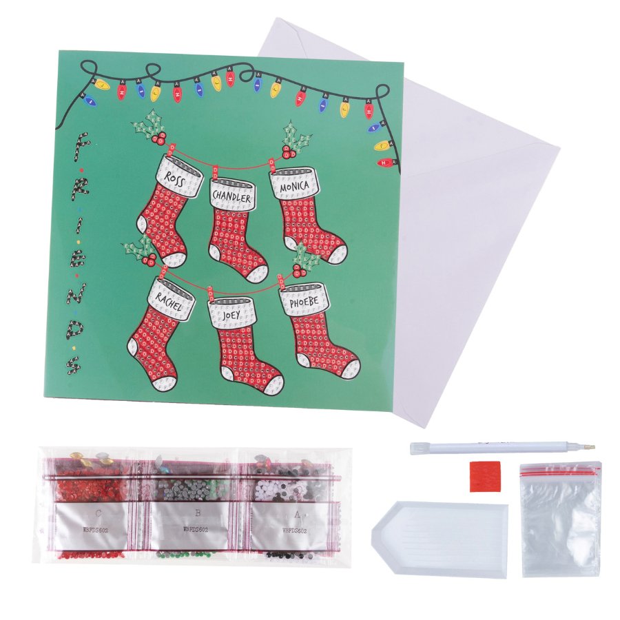 Crystal Art Friends Holiday Cheer 18 x 18 cm Card Kit