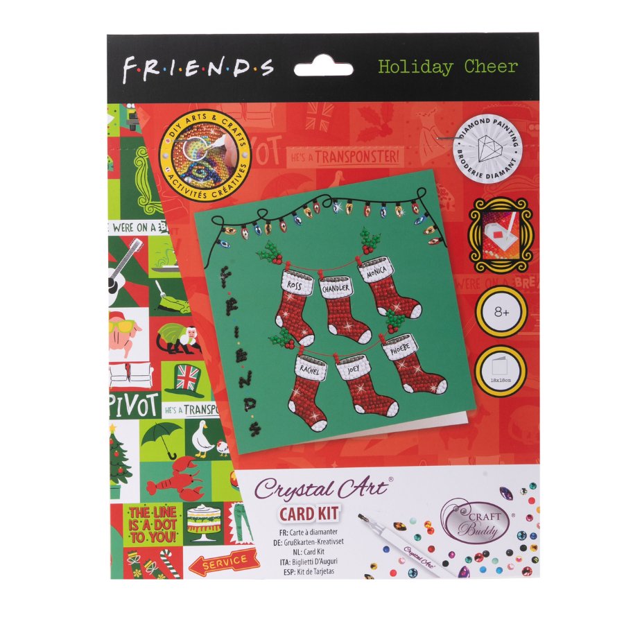 Crystal Art Friends Holiday Cheer 18 x 18 cm Card Kit