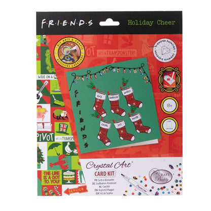 Crystal Art Friends Holiday Cheer 18 x 18 cm Card Kit