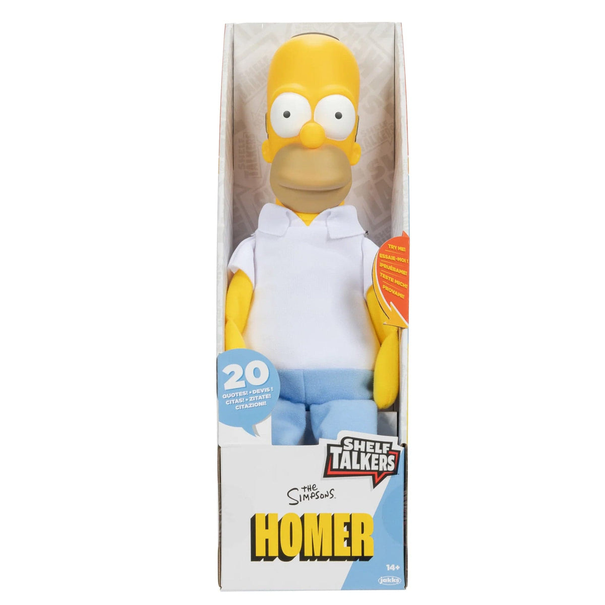 JAKKS Pacific The Simpsons Homer Simpson Shelf Talker 12-Inch Talking Plush