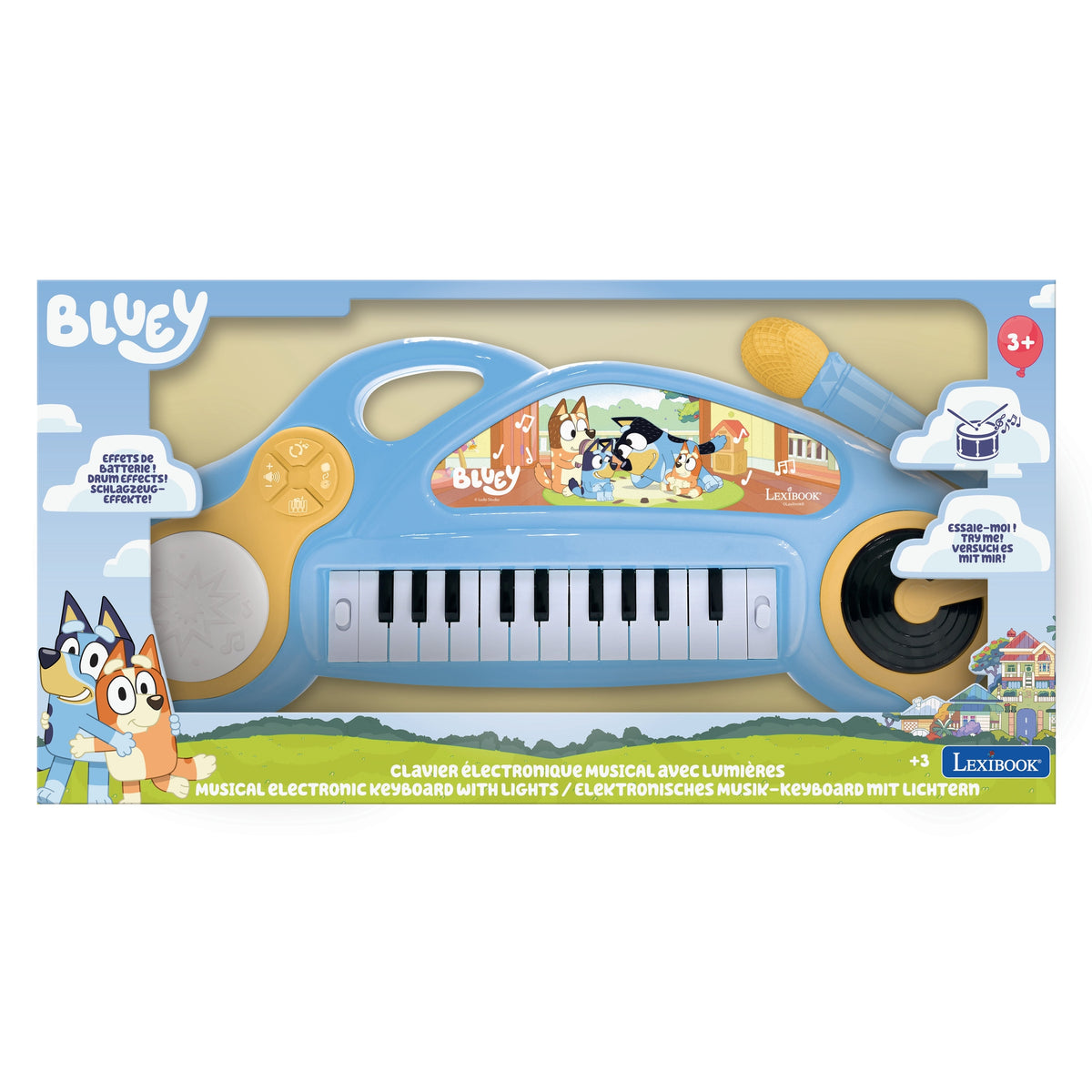 Lexibook Bluey Electronic Keyboard with Lights and Microphone
