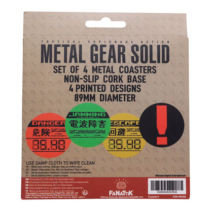 Metal Gear Solid Limited Edition Metal Coasters Set of 4