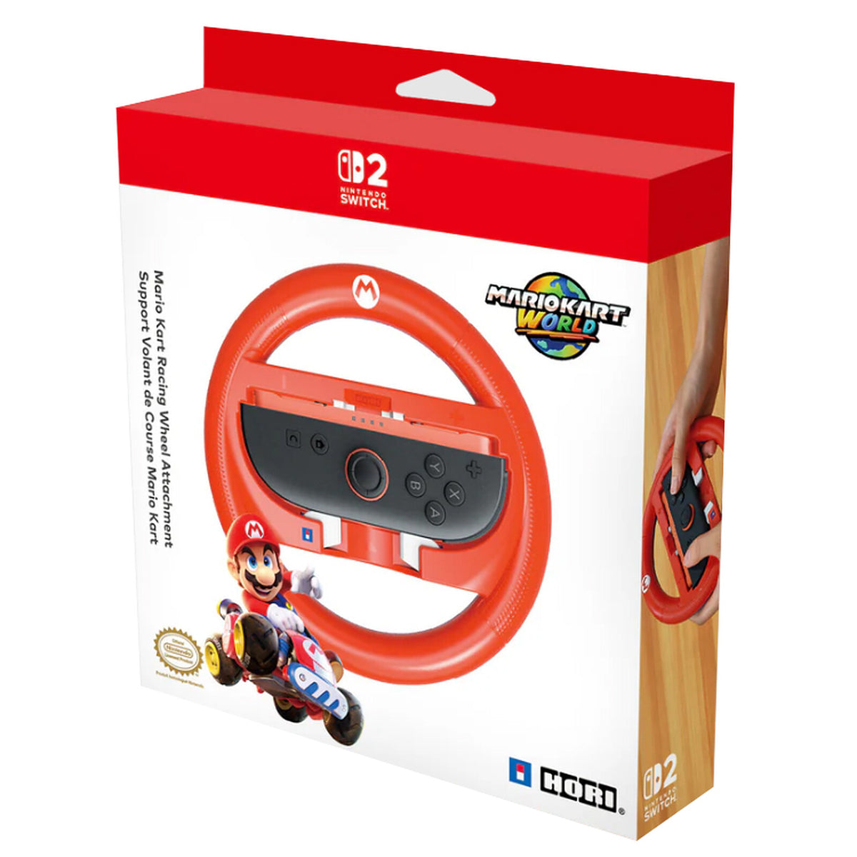 HORI Mario Kart Racing Wheel Attachment Set for Nintendo Switch 2 (Mario)