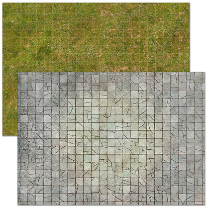 Essential RPG Battle Maps Starter Set – 6 Plain Wet/Dry-Erase Battle Maps with 1-Inch Grid
