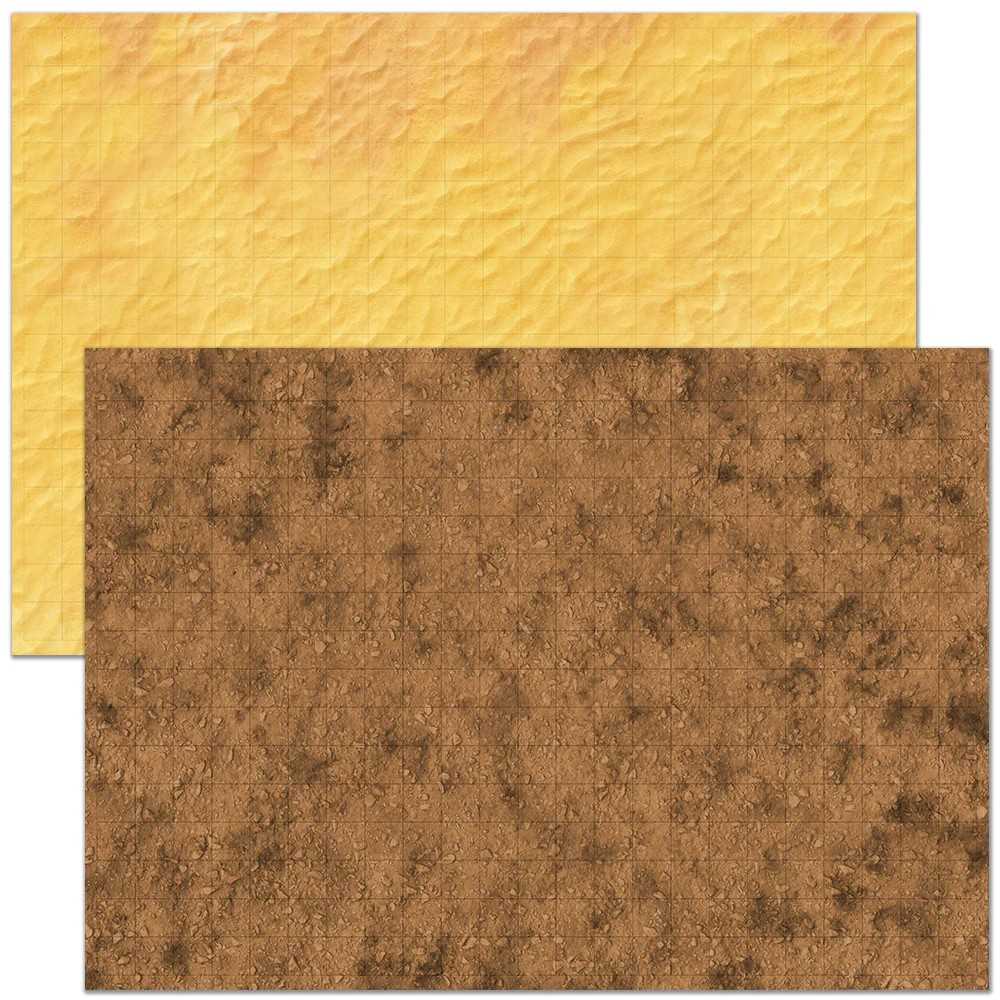 Essential RPG Battle Maps Starter Set – 6 Plain Wet/Dry-Erase Battle Maps with 1-Inch Grid