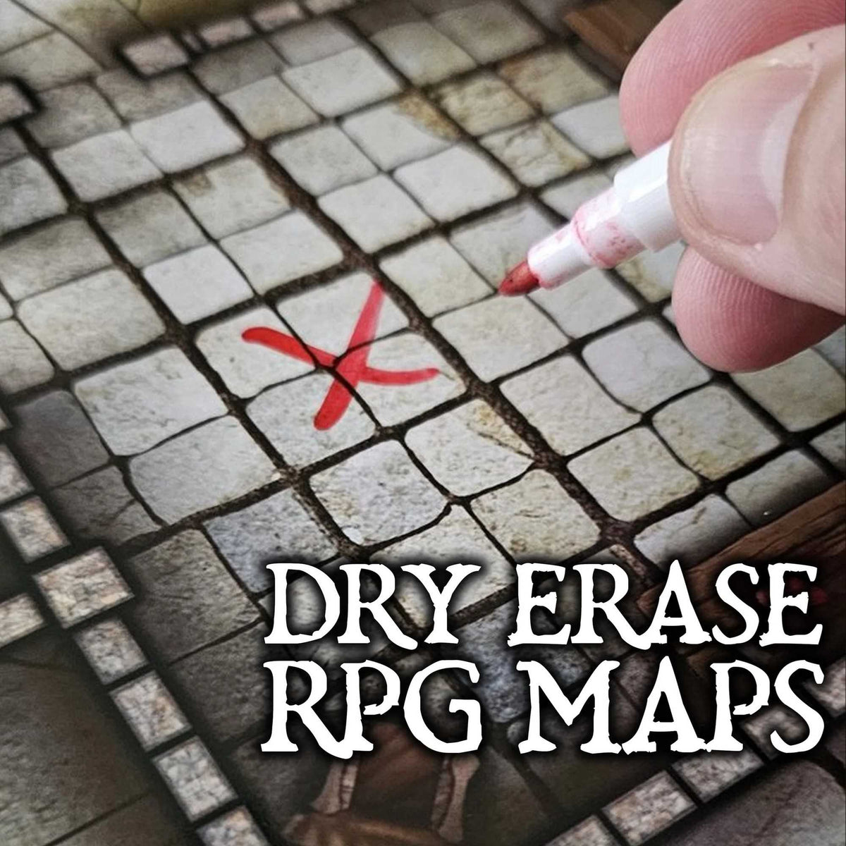Essential RPG Battle Maps: Dungeon Set – 6 Wet/Dry Erase Maps with 1-Inch Grid