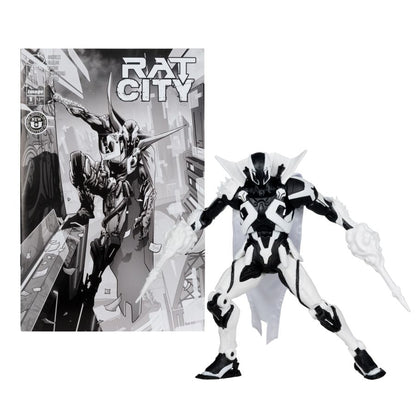 McFarlane Toys Spawn The Deviant Rat City Black & White Platinum Edition 7-Inch Action Figure with Comic (Chance of Chase)