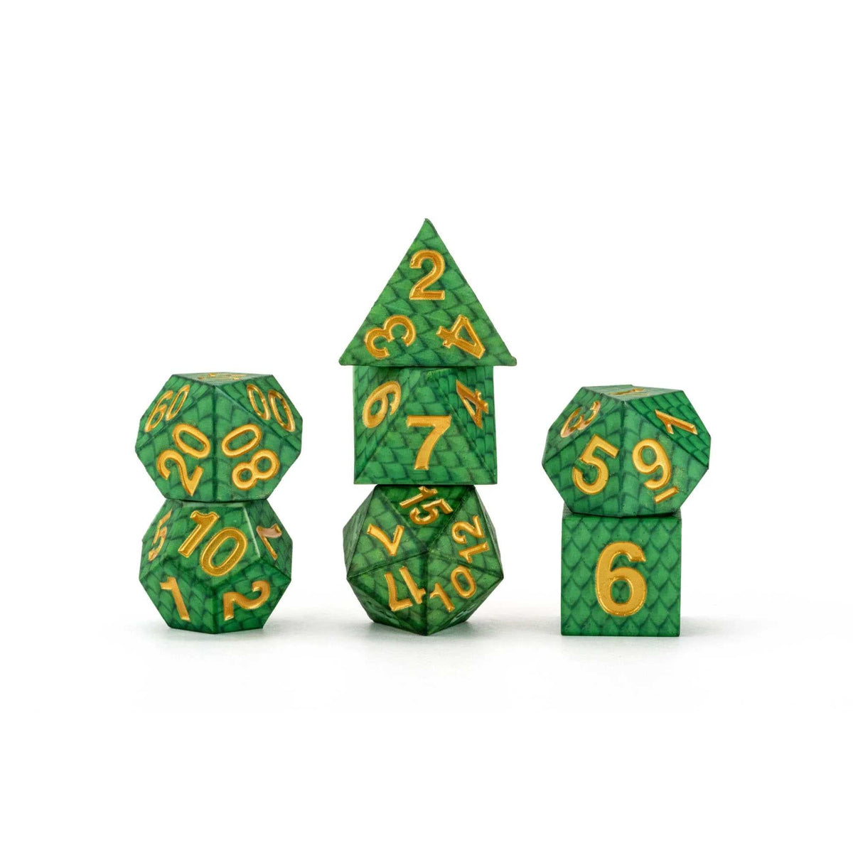 FanRoll Dragon Storm Silicone Dice Set – Green Dragon Scales