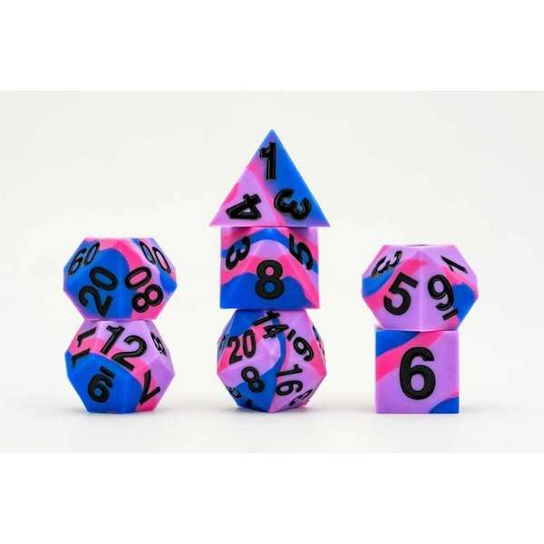 FanRoll Gaymers Pride 16mm Sharp-Edge Silicone Poly Dice Set – Bisexual