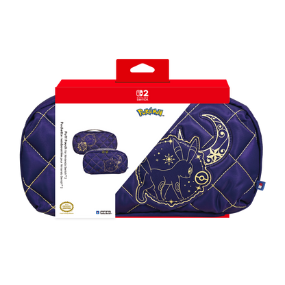 HORI Pokémon Espeon & Umbreon Puff Pouch for Nintendo Switch