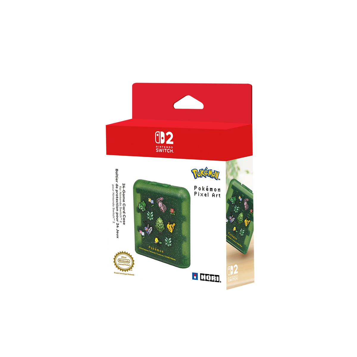 HORI Pokémon Pixel Green 24-Game Card Case for Nintendo Switch 2