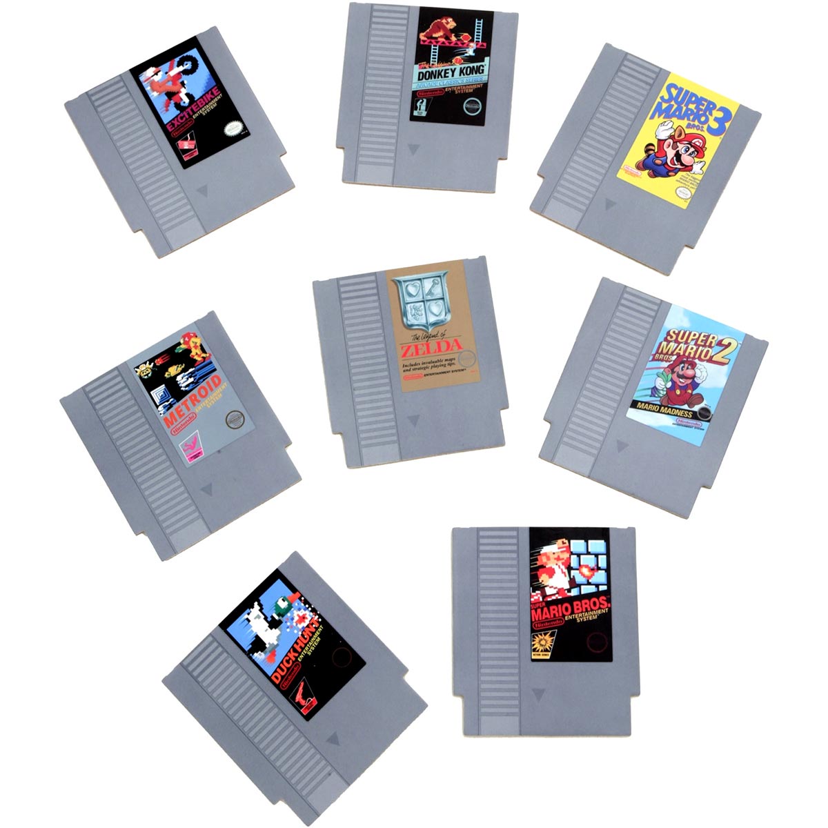 Nintendo NES Cartridge Coasters 8 Pack