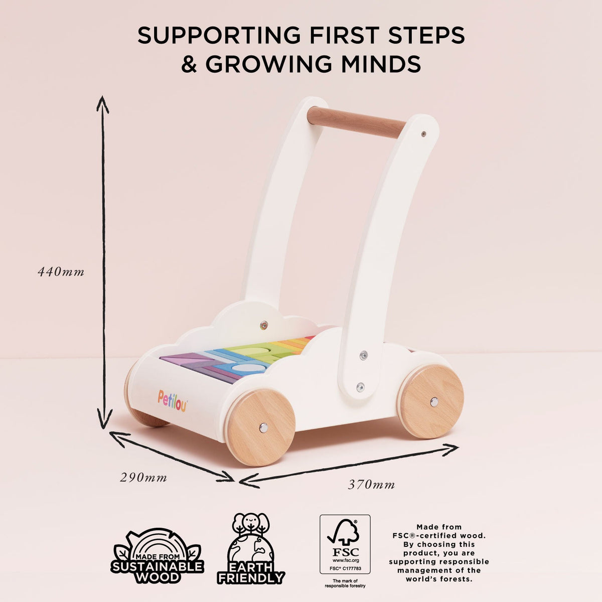 Le Toy Van Rainbow Baby Walker & Puzzle
