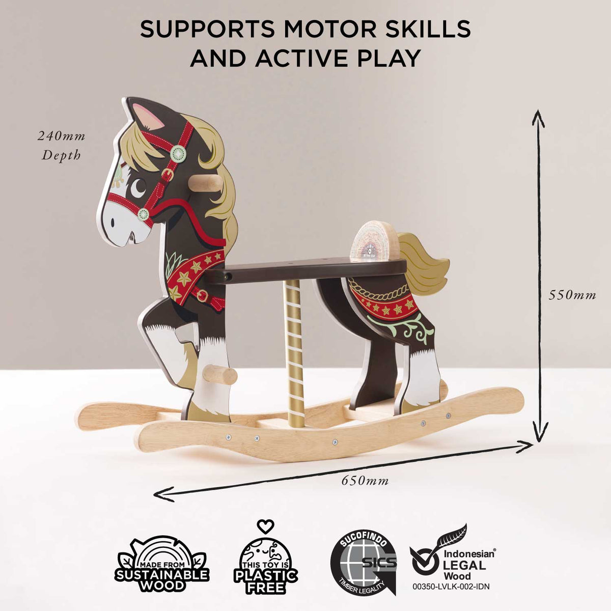 Le Toy Van Classic Wooden Rocking Horse