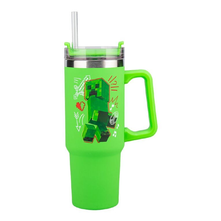 Minecraft Green 900ml Multiway Travel Cup with Straw