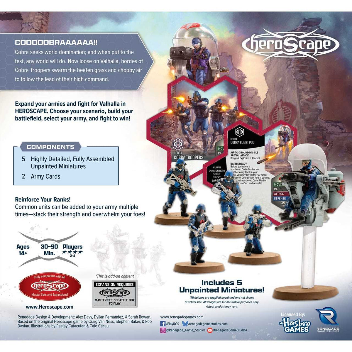 G.I. JOE Heroscape: COBRA Troopers and COBRA Flight Pod Army Expansion