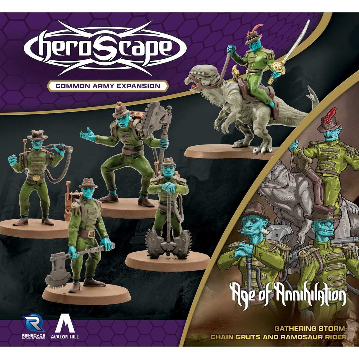 Heroscape: Chain Gruts and Ramosaur Rider Army Expansion