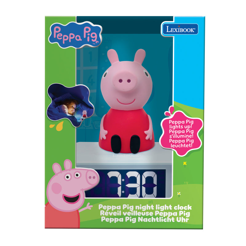Lexibook Peppa Pig 3D Night Light Alarm Clock with Sounds