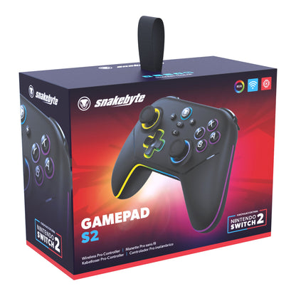 Snakebyte Gamepad S2 Wireless Controller for Nintendo Switch 2 – Black