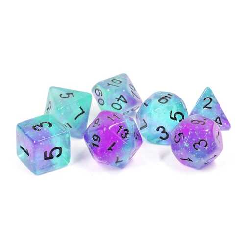 Peacock Glowworm Polyhedral Dice Set – Sirius Dice