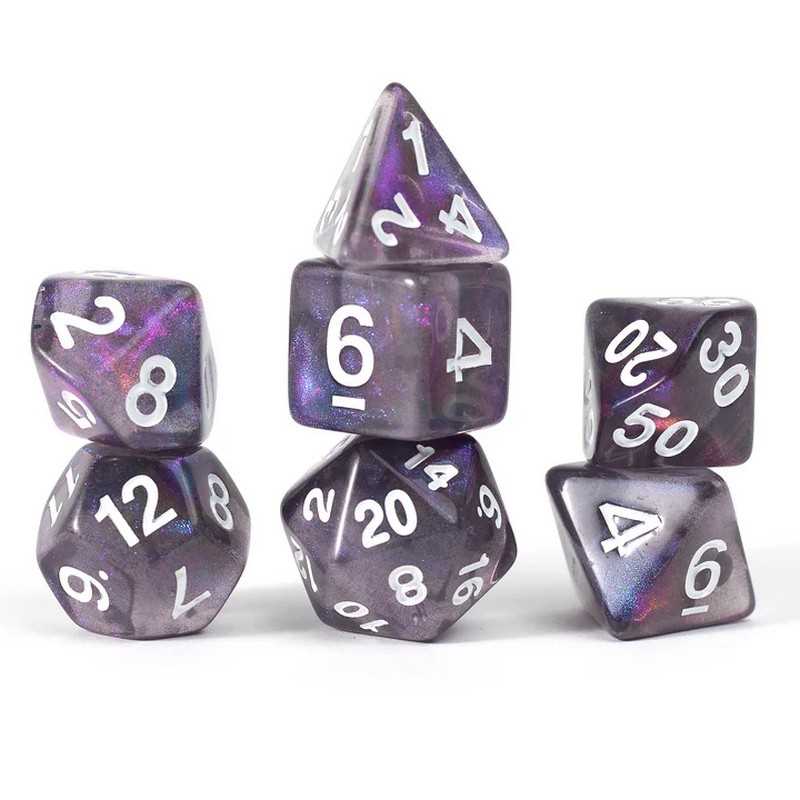 Sirius Dice Treasures Unearthed 7-Piece Polyhedral Dice Set - Amethyst